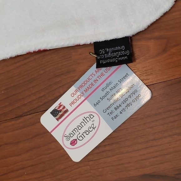 Samantha Grace Designs Red "Braden" Bib NWT - Picture 3 of 7